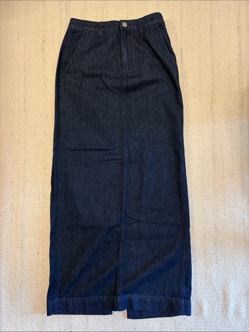 Theory Indigo Denim Maxi Trousers